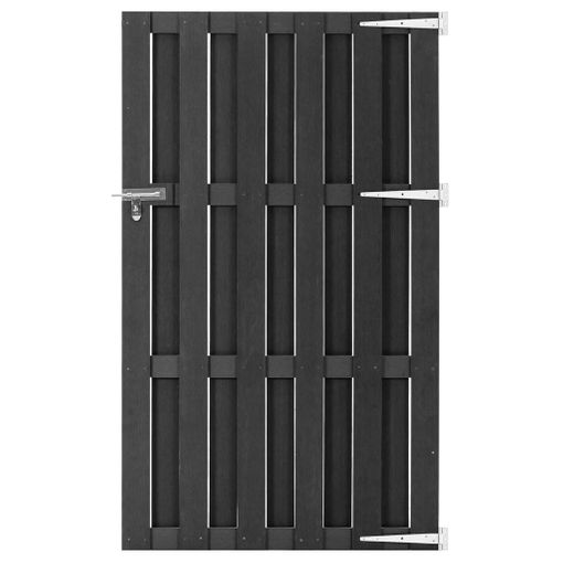 Puerta De Jardín De Wpc Gris 100x180 Cm