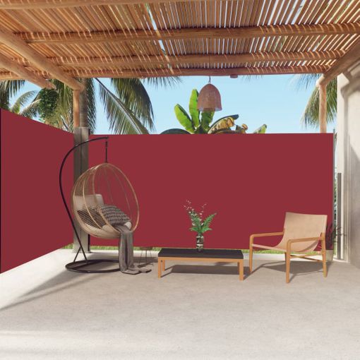 Toldo Lateral Retráctil De Jardín Rojo 180x600 Cm con Ofertas en Carrefour