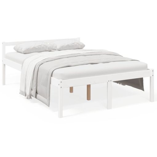 Estructura de cama madera pino gris doble RU 135x190 cm