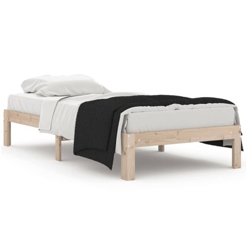 Estructura De Cama Madera Maciza 90x190 Cm Vidaxl con Ofertas en Carrefour