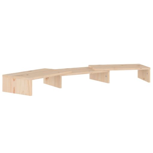 Soporte de monitor madera maciza de pino blanco 50x27x15 cm