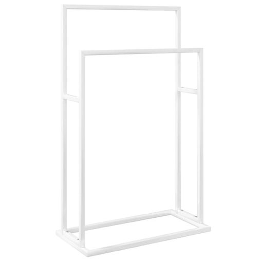 Toallero De Pie De Hierro Blanco 48x24x78,5 Cm Vidaxl con Ofertas en  Carrefour