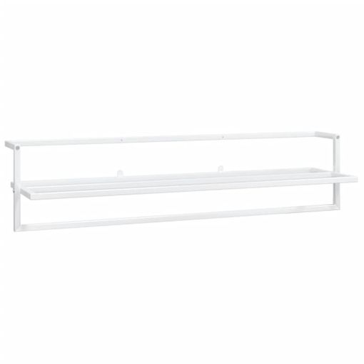 vidaXL Toallero de pie de hierro blanco 48x24x78,5 cm