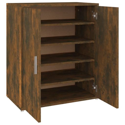 Mueble Zapatero Madera Contrachapada Roble Ahumado 60x35x70 Cm Vidaxl con  Ofertas en Carrefour