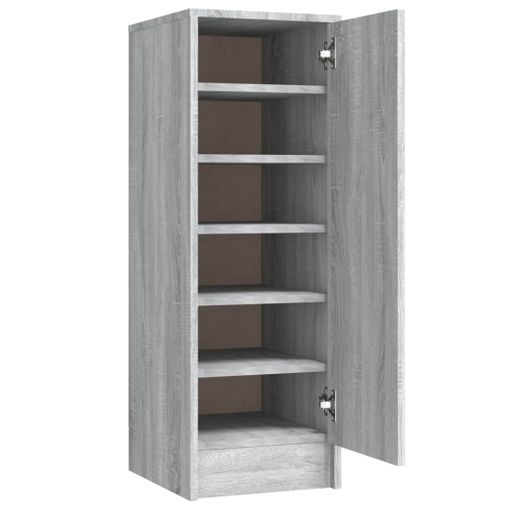 Zapatero De Madera Contrachapada Gris Sonoma 32x35x92 Cm Vidaxl