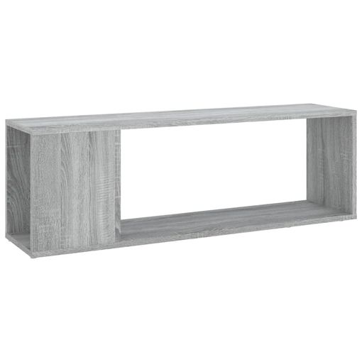 Mueble De Tv Madera Contrachapada Gris Sonoma 100x24x32 Cm Vidaxl