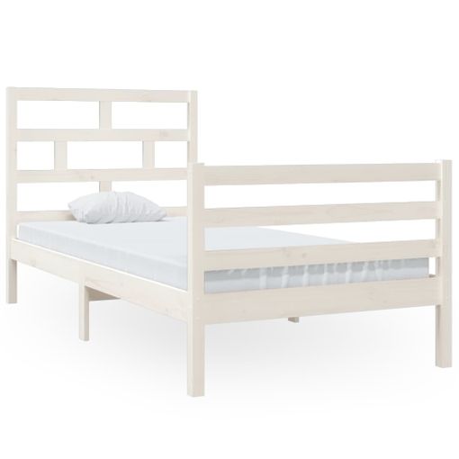 Estructura De Cama Madera Maciza De Pino 90x200 Cm con Ofertas en Carrefour