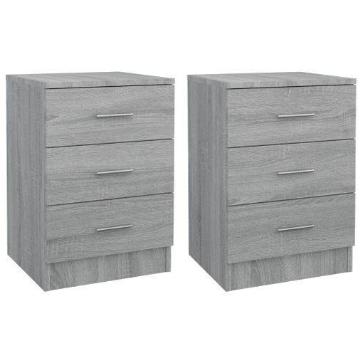 2 uds Mesitas de noche de pared, Mesillas de Noche, Comoda, Mesas Auxiliar  color gris Sonoma