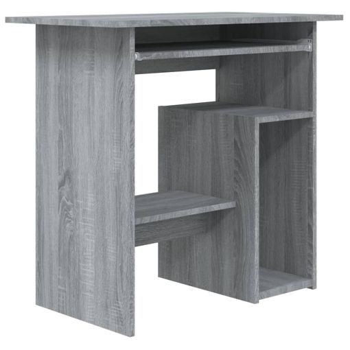 Vidaxl Escritorio Esquina Madera Contrachapada Gris Sonoma