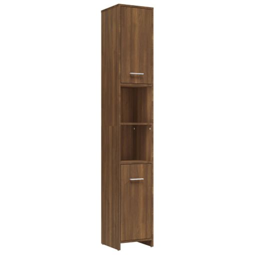 Armario Alto De Baño Mueble Baño Auxiliar Columna De Baño Con 1  Comportamiento Abierto Y 2 Puertas 34 X 30 X 170,5cm Bzr91-w Sobuy Es con  Ofertas en Carrefour