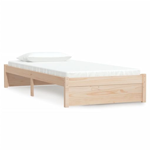 VidaXL Estructura de cama madera maciza 90x190 cm