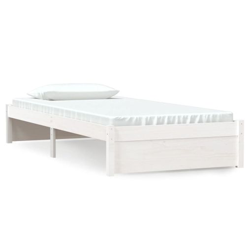 Cama infantil de madera de pino gris 90x190 ALICJA