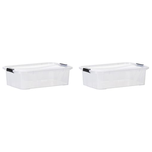 set de 36 cajas de almacenaje, con tapa, transparente, 33 x 23 x 12 cm  comprar online barato