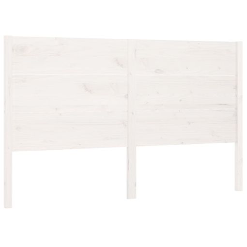 Cabecero Madera Maciza De Pino Blanco 206x4x100 Cm Vidaxl