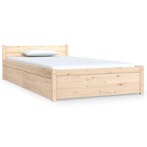 Estructura De Cama Con Cajones Blanco 140x190 Cm Vidaxl con