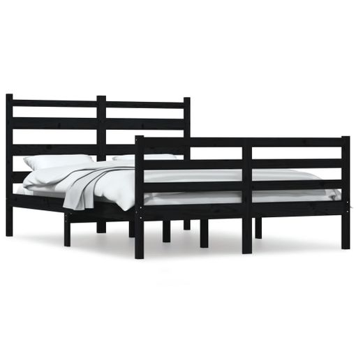 Estructura De Cama De Madera Maciza 160x200 Cm Vidaxl con Ofertas en  Carrefour