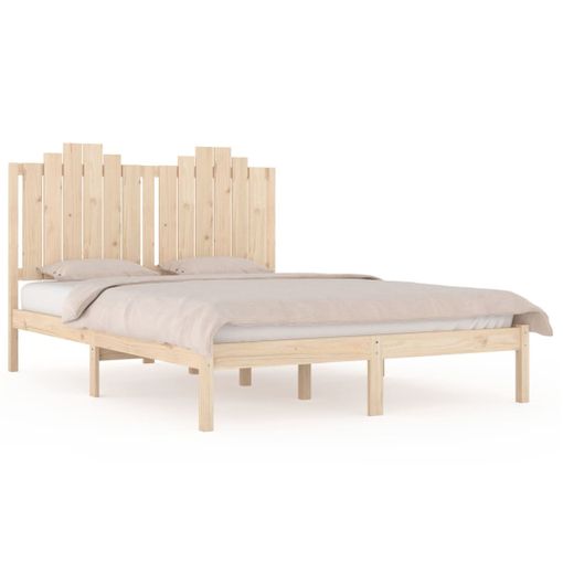 Cama alta infantil con colchón - Caly, en madera maciza.