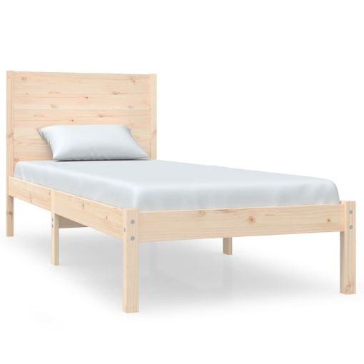 Estructura De Cama Madera Maciza De Pino Individual 150x200 Cm con Ofertas  en Carrefour