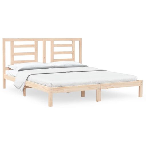 Estructura De Cama Madera Maciza 180x200 Cm Vidaxl con Ofertas en Carrefour