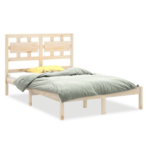 Estructura De Cama De Madera Maciza De Pino Blanco 120x200 Cm con Ofertas  en Carrefour