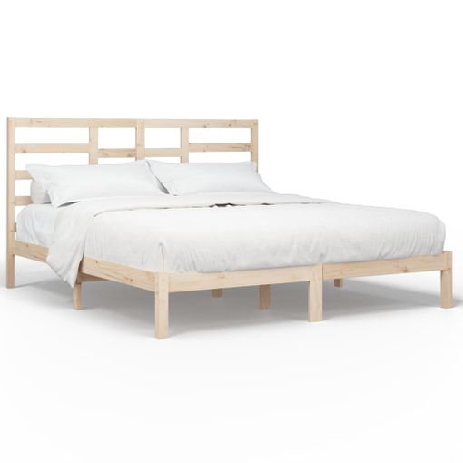 Estructura De Cama Madera Maciza 180x200 Cm Vidaxl con Ofertas en Carrefour