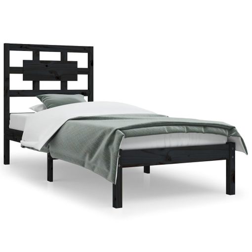 Estructura De Cama Madera Maciza De Pino 90x200 Cm con Ofertas en Carrefour