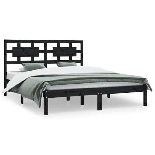 Estructura De Cama De Madera Maciza 160x200 Cm Vidaxl con Ofertas en  Carrefour