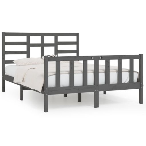 Estructura De Cama De Madera Maciza De Pino Blanca 160x200 Cm con Ofertas  en Carrefour