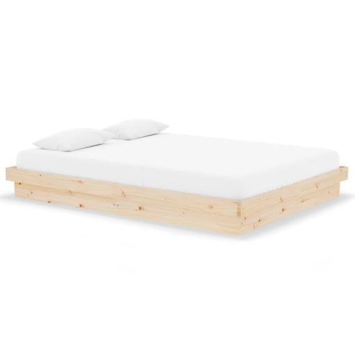 Estructura De Cama De Matrimonio Madera Maciza 135x190 Cm Vidaxl con  Ofertas en Carrefour