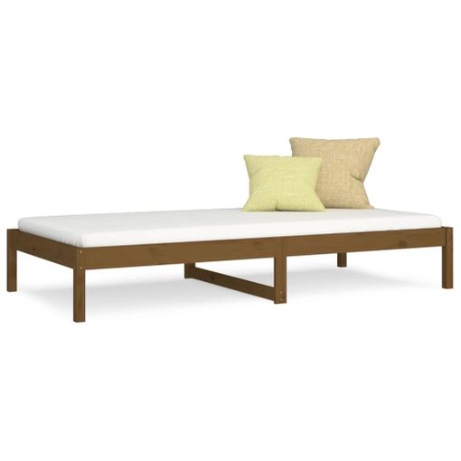 Sofá Cama Madera Maciza De Pino Marrón Miel 90x200 Cm Vidaxl con Ofertas en  Carrefour