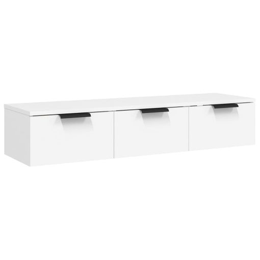 Armario de cocina de pared de madera y puerta de vidrio blanco vidaXL157302