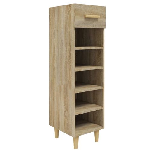 Mueble zapatero de 30 cm fabricado en madera contrachapada y metal