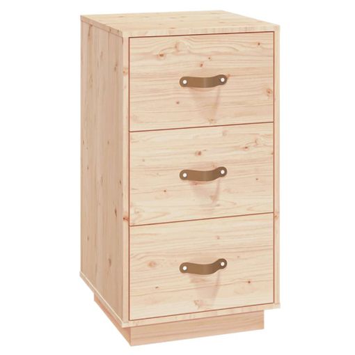 Mesita De Noche Madera Maciza De Pino 40x40x75 Cm Vidaxl