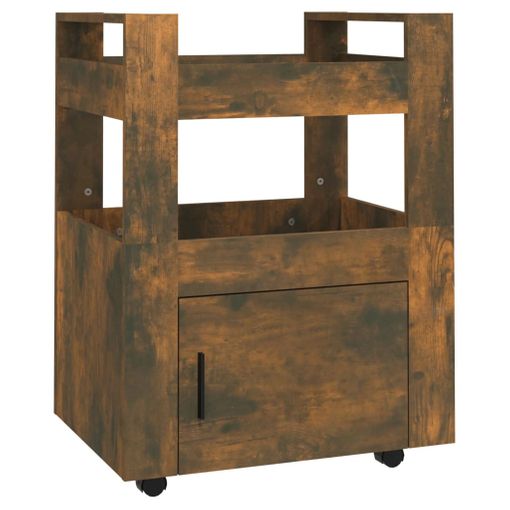 Carrito de cocina madera contrachapada blanco 60x45x80 cm