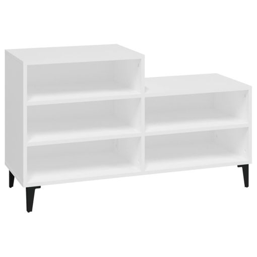 vidaXL Mueble zapatero madera contrachapada blanco 27,5x27x102 cm