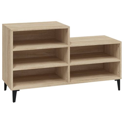 Mueble zapatero madera contrachapada roble Sonoma 59x35x100 cm vidaXL