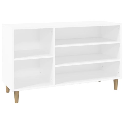 vidaXL Mueble zapatero madera contrachapada blanco 27,5x27x102 cm