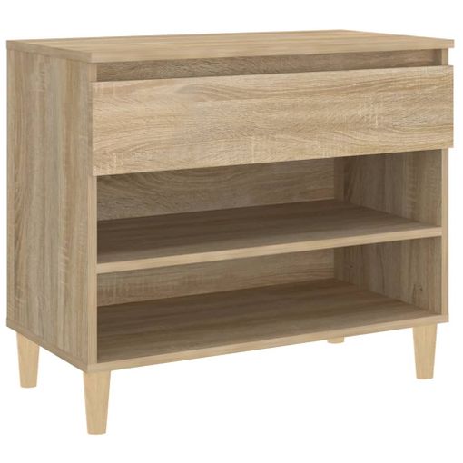 vidaXL Mueble zapatero madera contrachapada roble Sonoma 59x35x100 cm