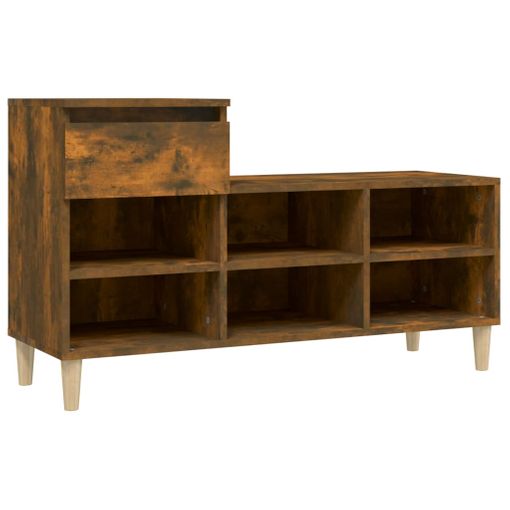 Mueble Zapatero Madera Contrachapada Roble Ahumado 60x35x84 Cm Vidaxl con  Ofertas en Carrefour