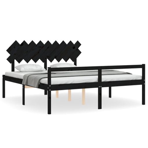 Cabecero cama de 135 estilo rustico industrial madera metal