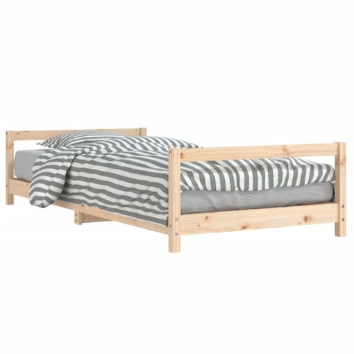 Estructura De Cama Madera Maciza De Pino Individual 90x190 Cm con Ofertas  en Carrefour