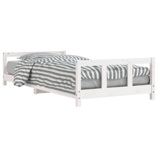 Estructura De Cama Para Niños Madera De Pino Blanco 90x190 Cm Vidaxl con  Ofertas en Carrefour