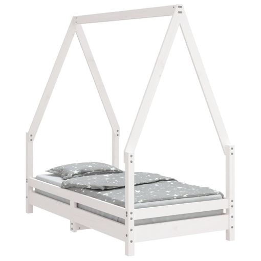 Estructura De Cama Para Niños Madera De Pino Blanco 90x190 Cm Vidaxl con  Ofertas en Carrefour