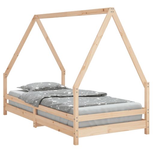 Estructura de cama infantil con cajones madera pino 90x190 cm