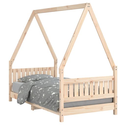 Estructura de Cama Infantil [EN.CASA] (Beige - Madera - 80x160 cm