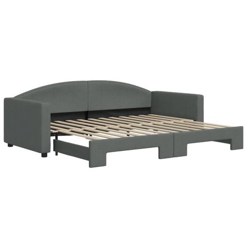 VidaXL Sofá cama nido con colchón terciopelo negro 90x200 cm