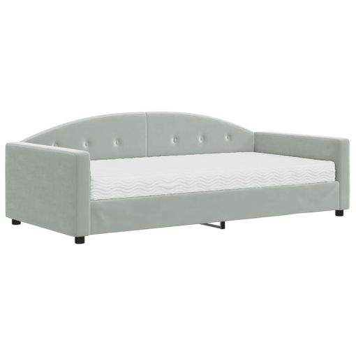 Sofá Cama De Suelo 2 En 1 Terciopelo Gris Claro 122x204x55 Cm Vidaxl con  Ofertas en Carrefour