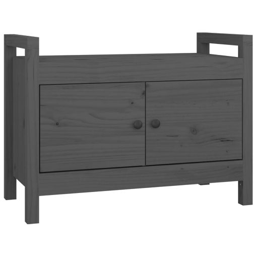 Banco De Recibidor Madera Maciza De Pino Gris 80x40x60 Cm Vidaxl con  Ofertas en Carrefour