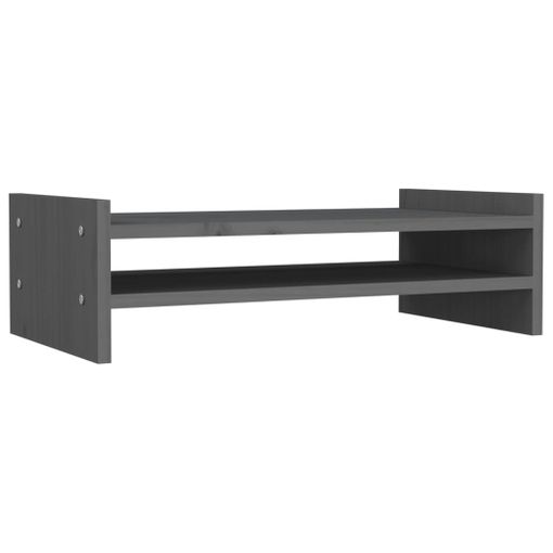 vidaXL Soporte de monitor madera maciza de pino blanco 50x27x15 cm