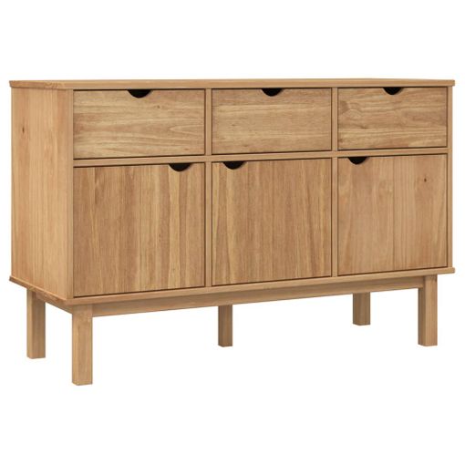 Aparador Otta Madera Maciza Pino 114x43x73,5 Cm Vidaxl